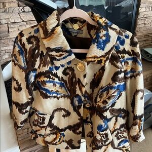 Anne Klein Multicolor Patterned Blazer